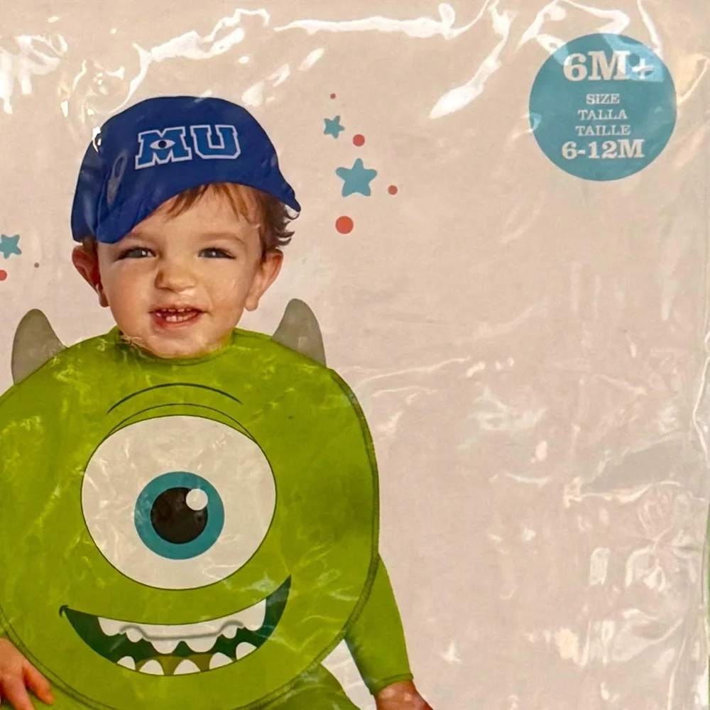 Disney Mike Wazowski Green Baby Costume with Blue Cap